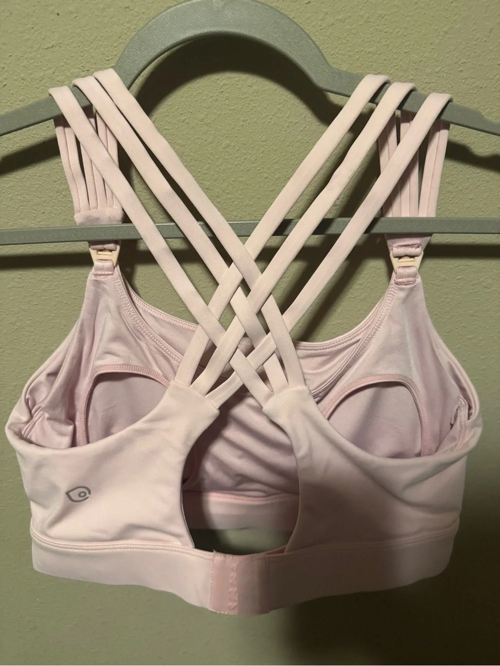Chloe 3 Running Nursing Sports Bra (Blush Pink) Sweat and Milk|
